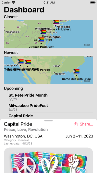 LGBTQ Pride Finder Screenshot