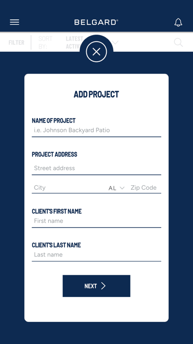 Belgard Contractor Programs Screenshot