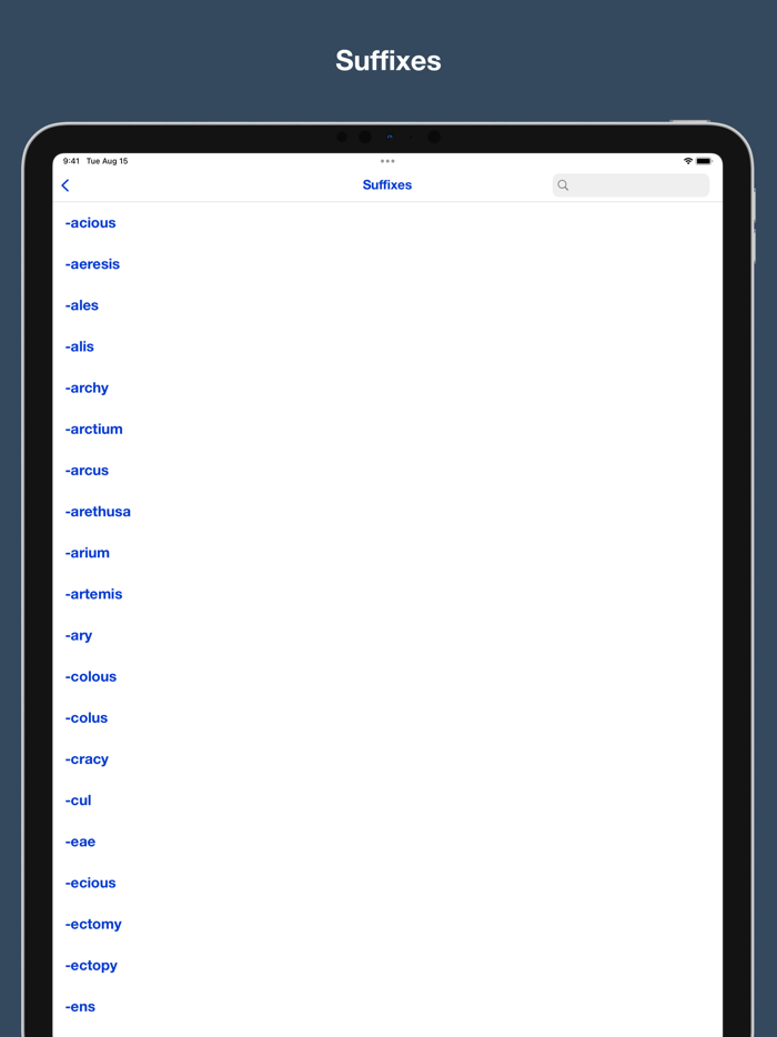 English Root Dictionary