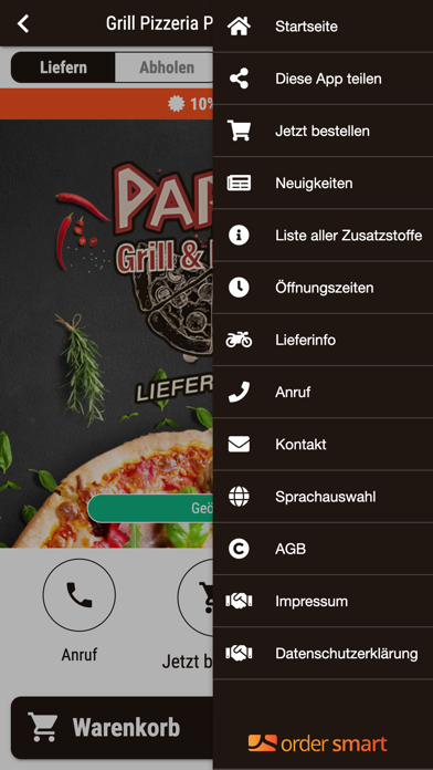 Grill Pizzeria Parga Paderborn Screenshot