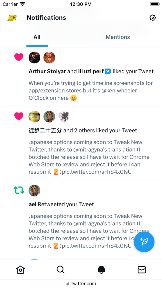#6. Control Panel for Twitter (macOS) 来自: J BUCHANAN & L.J BUCHANAN