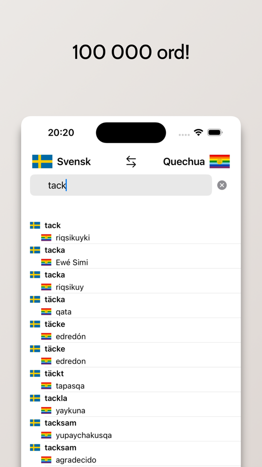 #1. Quechua-Svensk ordbok (iOS) 由: FB PUBLISHING LLC