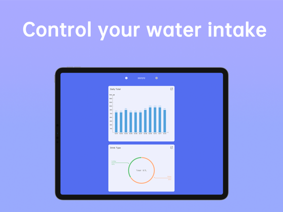 Daily Water: My Drink Tracker iPad app afbeelding 4