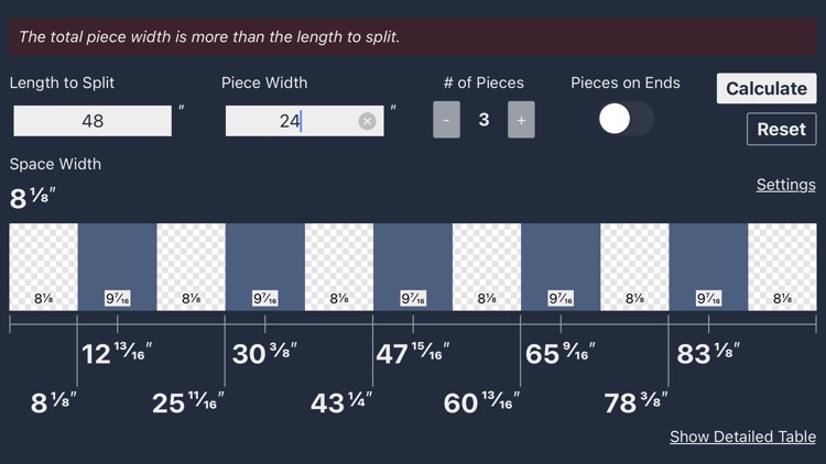 Even Spacing Calculator screenshot-4