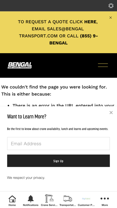 Bengal Transportation Services Screenshot