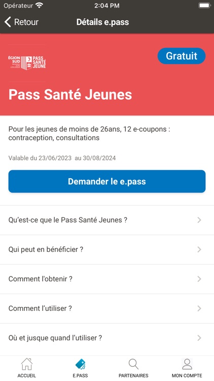 Pass Santé Jeunes – Région Sud