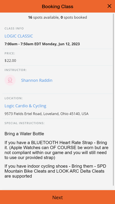 Logic Cardio & Cycling Screenshot