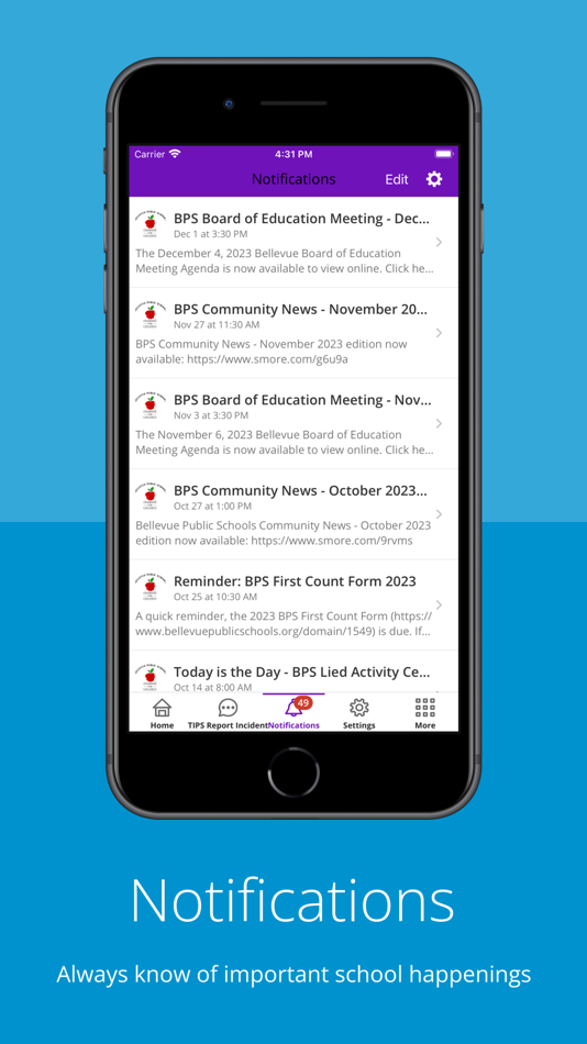 #4. Bellevue Public Schools (iOS) โดย: Bellevue Public Schools