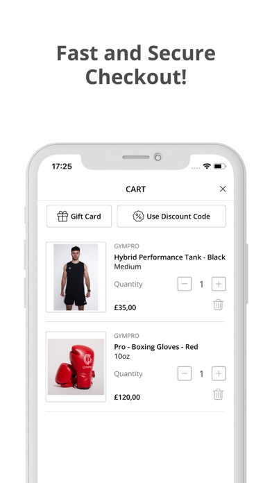 GymPro Apparel Screenshot