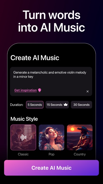 Music AI : Song Generator Screenshot