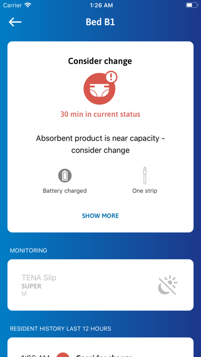 TENA Smartcare Pro Screenshot