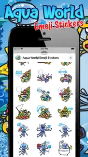 aqua world emoji stickers iphone screenshot 3