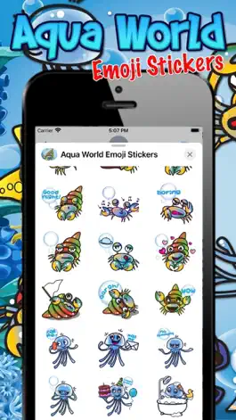 Game screenshot Aqua World Emoji Stickers hack