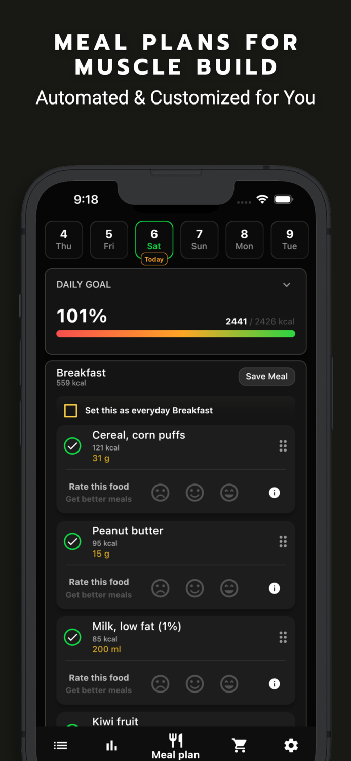 Gaintrain Bulking Meal Planner