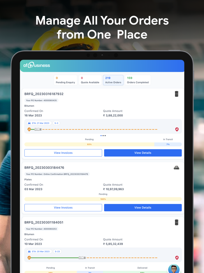 OfBusiness Mandi Steel Price