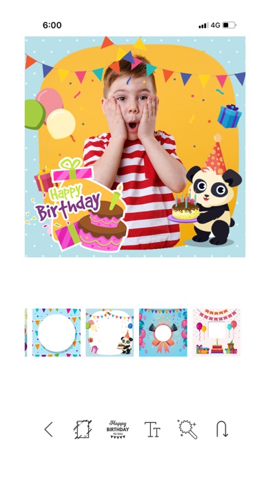 Birthday Frame Wishes Editor Screenshot