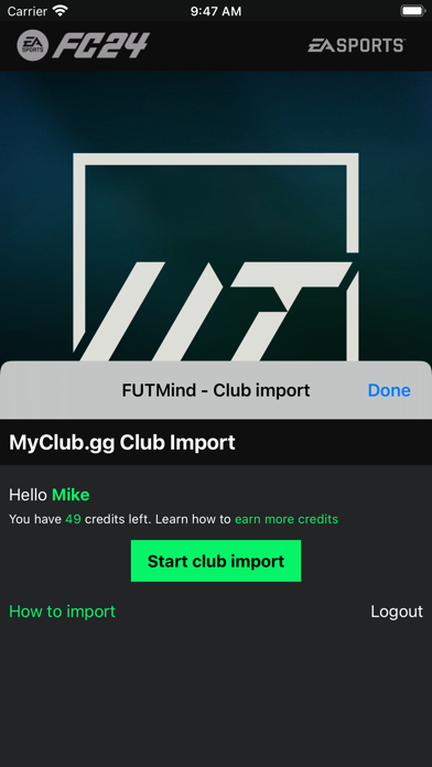 FUTMind - Club import Screenshot