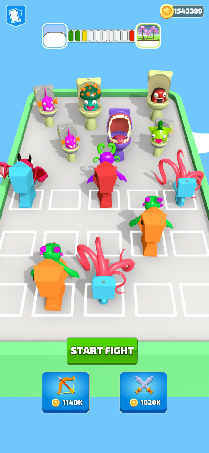 Merge Toilet Monster Battle 3D