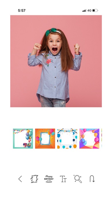 Birthday Frame Wishes Editor Screenshot