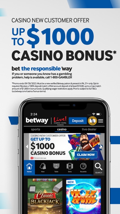 Betway PA: Sportsbook & Casino Screenshot