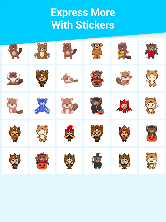 Screenshot #5 pour The Beaver and Bear Emojis