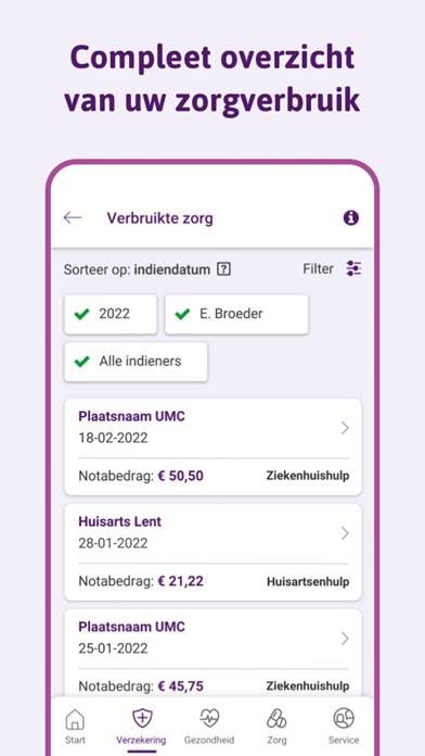 IZZ Zorgverzekering Screenshot