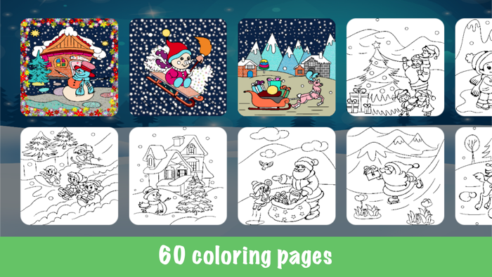 Christmas and New year coloring