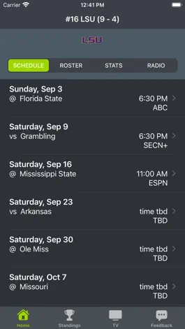 Game screenshot LSU Football Schedules mod apk