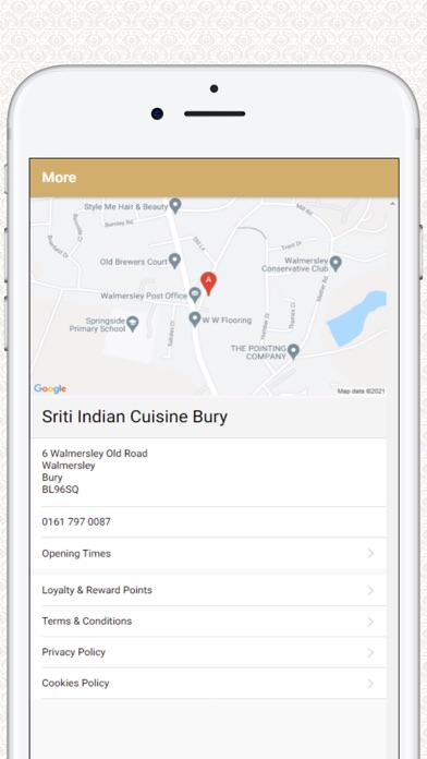 Sriti Indian Cuisine Bury Screenshot