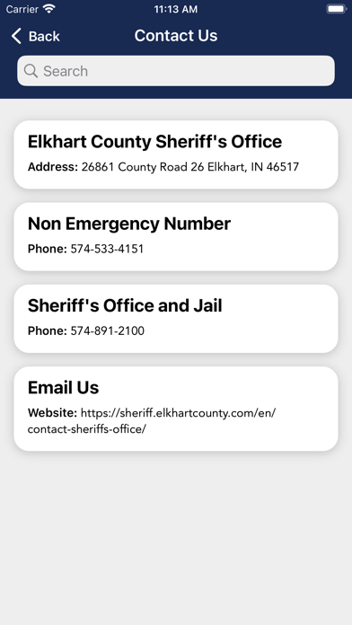 Elkhart County Sheriff IN Screenshot