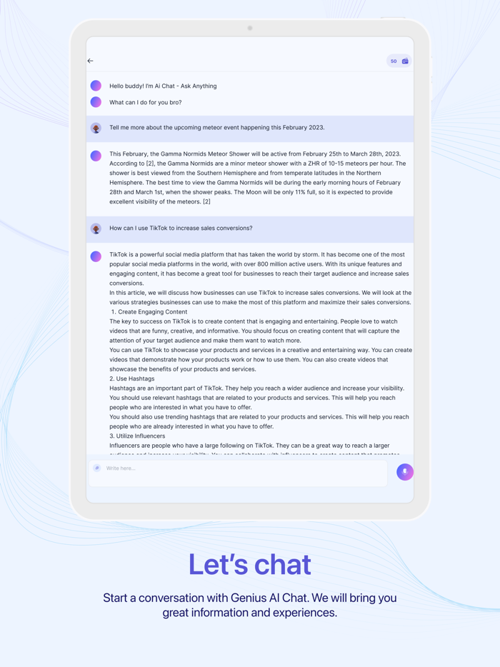 Genius AI Chat and AI Writer