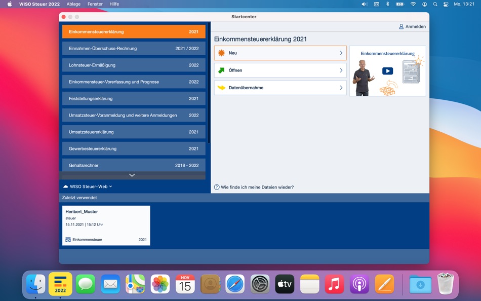 WISO Steuer 2022 - 29.15.4410 - (macOS)