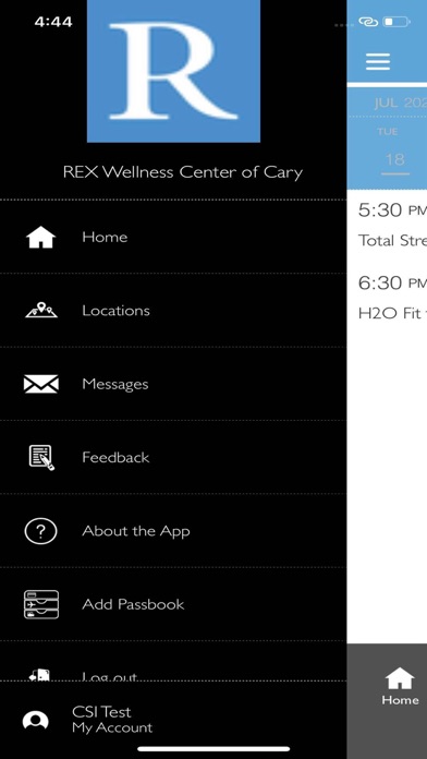 REX Wellness Membership App Screenshot