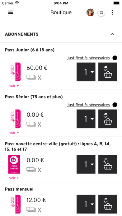 Screenshot #2 pour Envibus Ticket