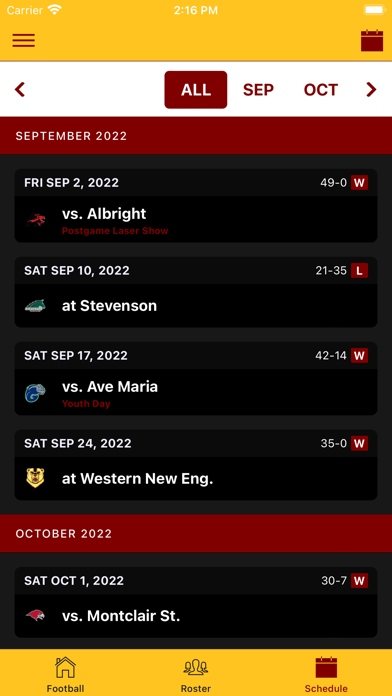 Salisbury University Athletics Screenshot
