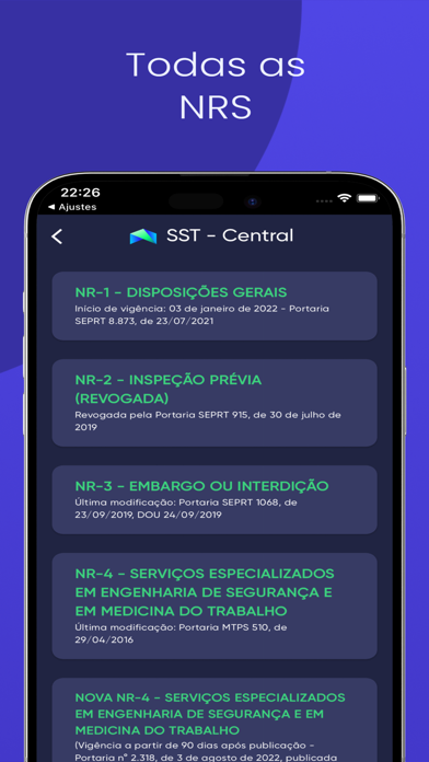 SST - Central | NR, NHO e CA Screenshot