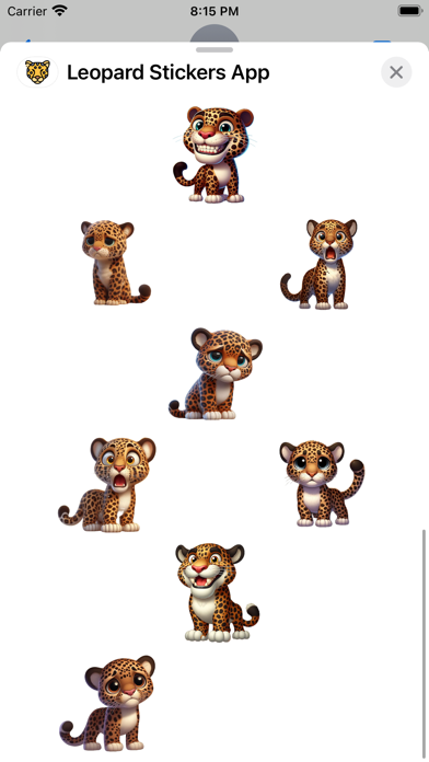 Screenshot #3 pour Leopard Stickers App
