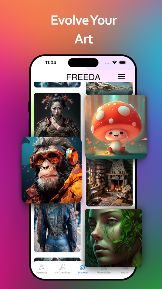 #5. Freeda - AI Photo Generator (iOS) By: Carlos Mendez Calderon