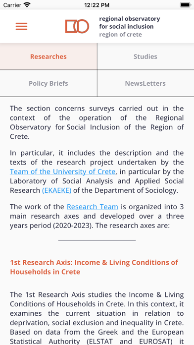 Social Observatory of Crete Screenshot