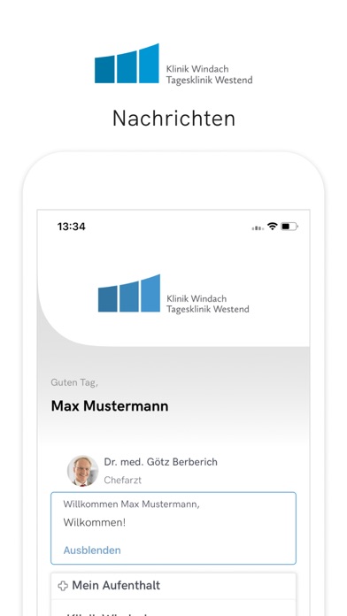 Klinik Windach Patientenapp Screenshot