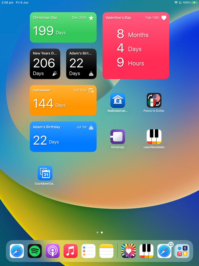 Countdown Calendar Widgets