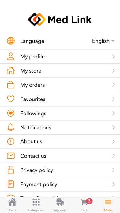 MedLink: Online Shopping Screenshot