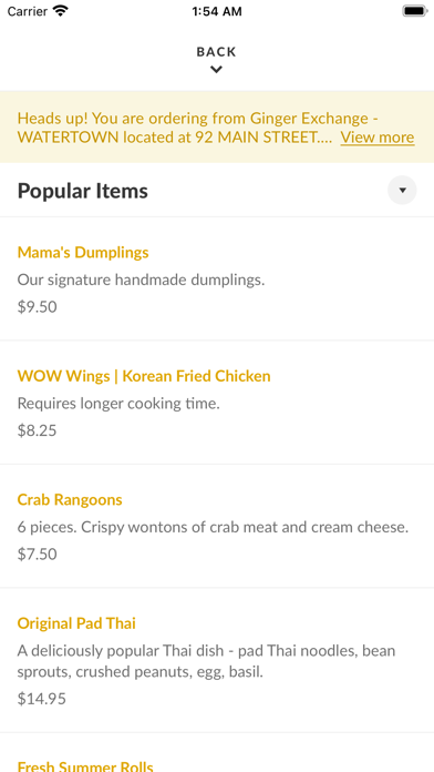 Ginger Exchange Screenshot
