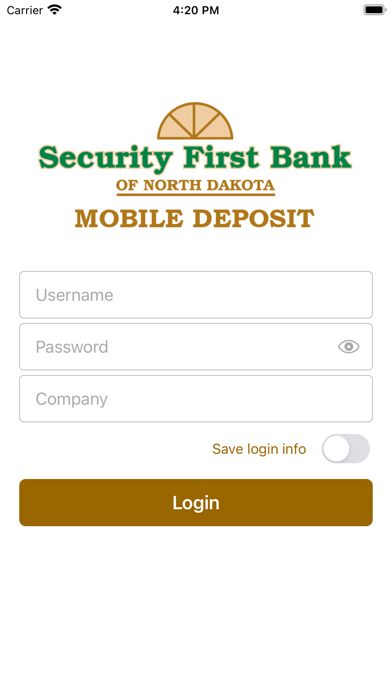 Security First Bank mRDC Screenshot