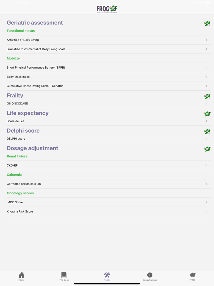 FROG Oncogériatrie