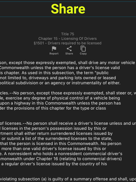 Pennsylvania CJR - 2023 iPad screenshot 5 - Reference app
