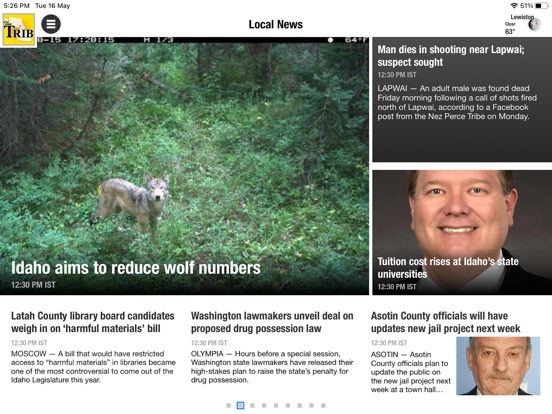 Lewiston Tribune iPad screenshot 2 - News app