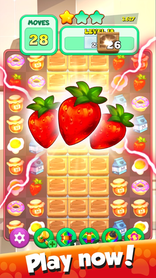 #1. Greedy Cat Match 3 (iOS) 由: One Up Games Studio