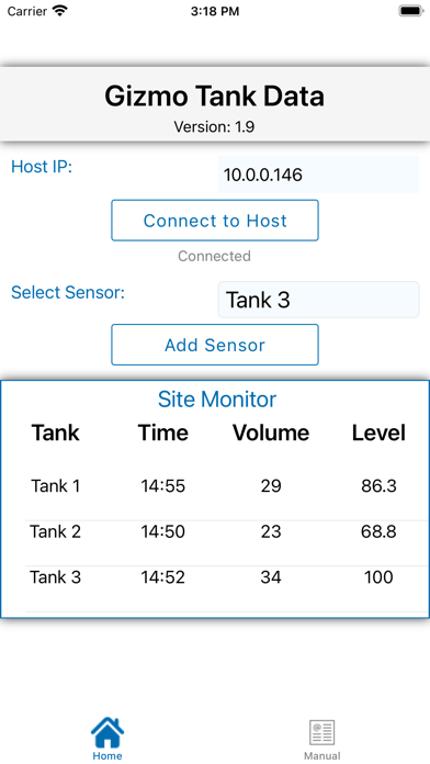 Gizmo Sensors Screenshot