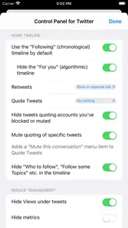 control panel for twitter iphone screenshot 4